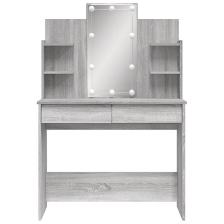 Dressing Table with LED Lights Grey Sonoma 96x40x142 cm - Giant Lobelia