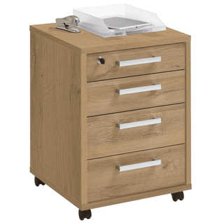 FMD Mobile Drawer Cabinet 48x49.5x65.5 cm Oak - Giant Lobelia