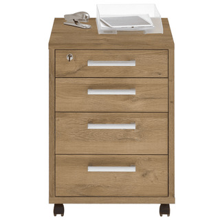 FMD Mobile Drawer Cabinet 48x49.5x65.5 cm Oak - Giant Lobelia