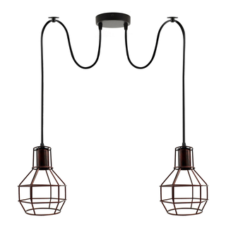 Black Nest Cage Retro Industrial 2 Way Indoor Ceiling Pendant Chandelier Hanging Light Metal~3489 - Giant Lobelia