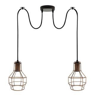 Black Nest Cage Retro Industrial 2 Way Indoor Ceiling Pendant Chandelier Hanging Light Metal~3489 - Giant Lobelia