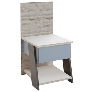 FMD Bedside Table with 1 Drawer 34.2x39x69 cm - Sand Oak - Giant Lobelia