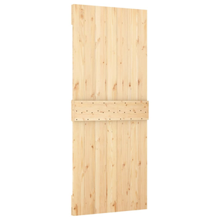 Sliding Door with Hardware Set 85x210 cm Solid Wood Pine - Giant Lobelia