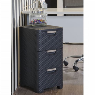 Curver Drawer Cabinet Style 3x14L Anthracite - Giant Lobelia