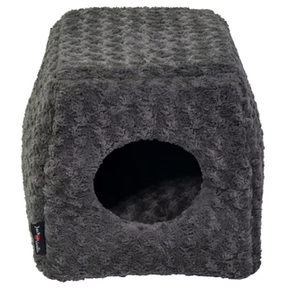 Jack and Vanilla Pet Cave Softy S 40x40x39 cm Rosette Grey - Giant Lobelia