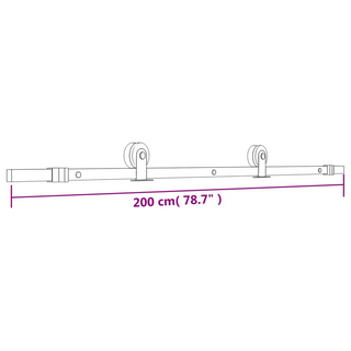 Sliding Door with Hardware Set 95x210 cm Solid Wood Pine - Giant Lobelia