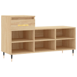 vidaXL Shoe Cabinet Sonoma Oak 102x36x60 cm Engineered Wood - Giant Lobelia