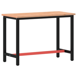 Workbench 115x55x81.5 cm Solid Wood Beech and Metal - Giant Lobelia