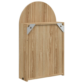 Bathroom Mirror Cabinet with LED Light Arched Oak 42x13x70 cm - Giant Lobelia