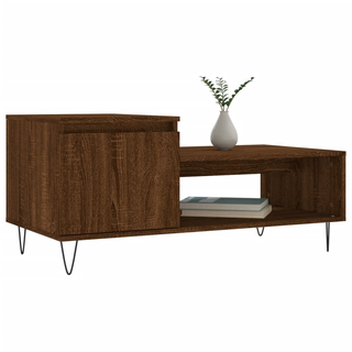 vidaXL Coffee Table Brown Oak 100x50x45 cm Engineered Wood - Giant Lobelia