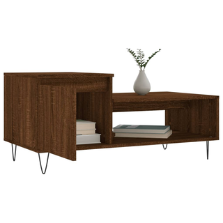 vidaXL Coffee Table Brown Oak 100x50x45 cm Engineered Wood - Giant Lobelia