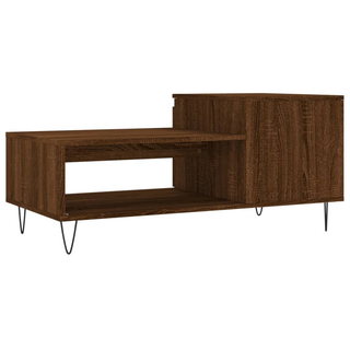 vidaXL Coffee Table Brown Oak 100x50x45 cm Engineered Wood - Giant Lobelia