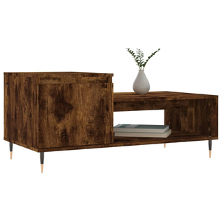 vidaXL Coffee Table Smoked Oak 100x50x45 cm Engineered Wood - Giant Lobelia