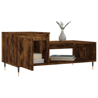 vidaXL Coffee Table Smoked Oak 100x50x45 cm Engineered Wood - Giant Lobelia