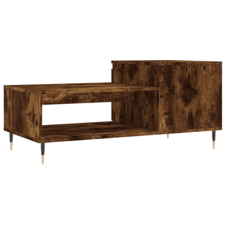 vidaXL Coffee Table Smoked Oak 100x50x45 cm Engineered Wood - Giant Lobelia