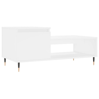 vidaXL Coffee Table White 100x50x45 cm Engineered Wood - Giant Lobelia