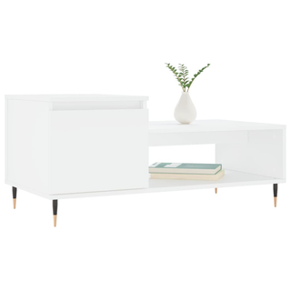 vidaXL Coffee Table White 100x50x45 cm Engineered Wood - Giant Lobelia