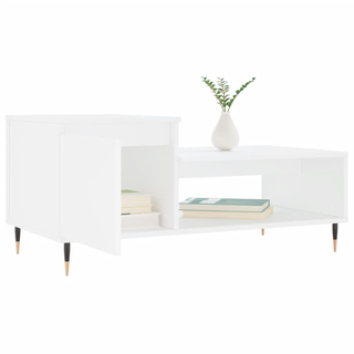 vidaXL Coffee Table White 100x50x45 cm Engineered Wood - Giant Lobelia