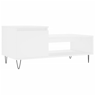 vidaXL Coffee Table White 100x50x45 cm Engineered Wood - Giant Lobelia