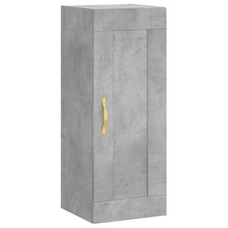 vidaXL Wall Mounted Cabinet Concrete Grey 34.5x34x90 cm Engineered Wood - Giant Lobelia