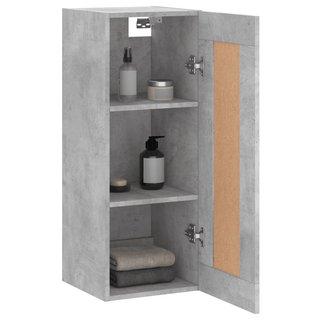 vidaXL Wall Mounted Cabinet Concrete Grey 34.5x34x90 cm Engineered Wood - Giant Lobelia