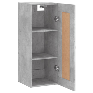 vidaXL Wall Mounted Cabinet Concrete Grey 34.5x34x90 cm Engineered Wood - Giant Lobelia