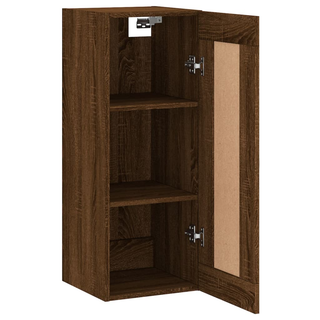 vidaXL Wall Mounted Cabinet Brown Oak 34.5x34x90 cm Engineered Wood - Giant Lobelia