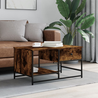 vidaXL Coffee Table Smoked Oak 85.5x51x45 cm Engineered Wood - Giant Lobelia