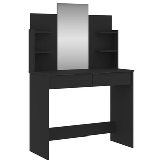 Dressing Table with Mirror Black 96x39x142 cm - Giant Lobelia