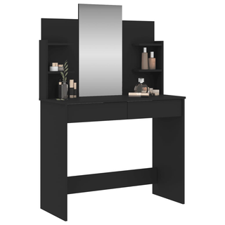 Dressing Table with Mirror Black 96x39x142 cm - Giant Lobelia