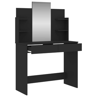 Dressing Table with Mirror Black 96x39x142 cm - Giant Lobelia