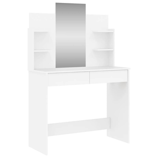 Dressing Table with Mirror White 96x39x142 cm - Giant Lobelia