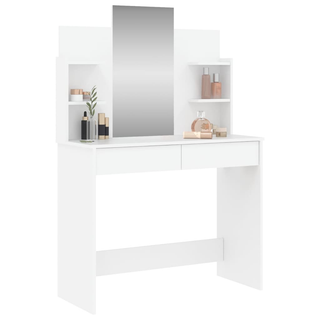 Dressing Table with Mirror White 96x39x142 cm - Giant Lobelia