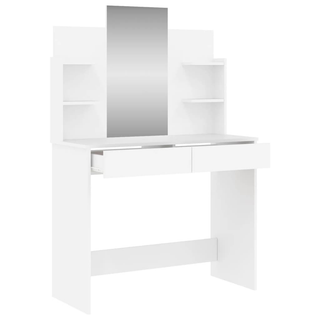 Dressing Table with Mirror White 96x39x142 cm - Giant Lobelia