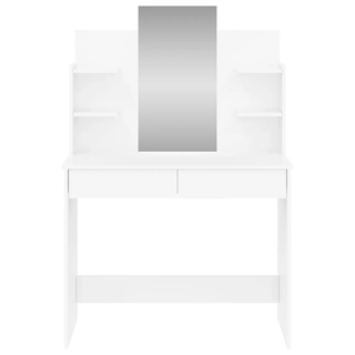 Dressing Table with Mirror High Gloss White 96x39x142 cm - Giant Lobelia