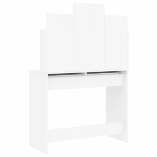 Dressing Table with Mirror High Gloss White 96x39x142 cm - Giant Lobelia