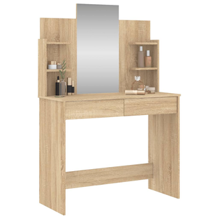 Dressing Table with Mirror Sonoma Oak 96x39x142 cm - Giant Lobelia