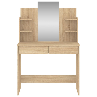 Dressing Table with Mirror Sonoma Oak 96x39x142 cm - Giant Lobelia