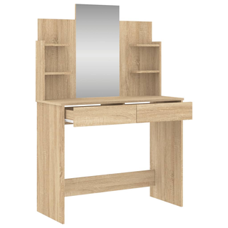 Dressing Table with Mirror Sonoma Oak 96x39x142 cm - Giant Lobelia