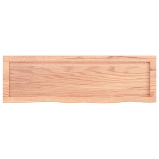 Bathroom Countertop Light Brown 100x30x(2-6)cm Treated Solid Wood - Giant Lobelia