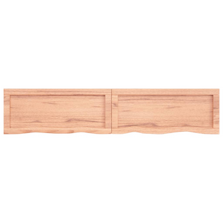 Bathroom Countertop Light Brown 140x30x(2-4)cm Treated Solid Wood - Giant Lobelia