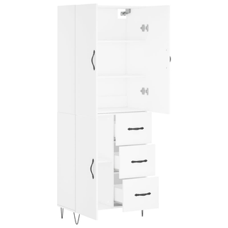 vidaXL Highboard White 69.5x34x180 cm Engineered Wood - Giant Lobelia