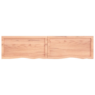 Bathroom Countertop Light Brown 160x40x(2-4)cm Treated Solid Wood - Giant Lobelia