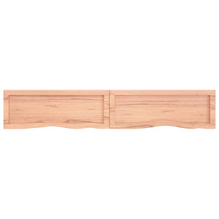 Bathroom Countertop Light Brown 160x30x(2-4)cm Treated Solid Wood - Giant Lobelia