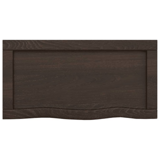 Bathroom Countertop Dark Brown 60x30x(2-6) cm Treated Solid Wood - Giant Lobelia