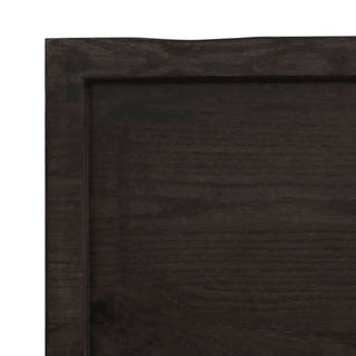 Bathroom Countertop Dark Grey 40x50x(2-6) cm Treated Solid Wood - Giant Lobelia