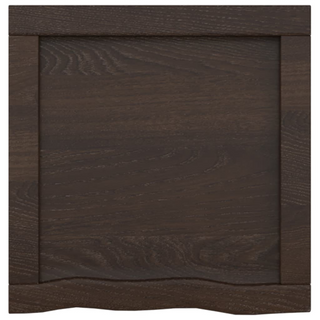 Bathroom Countertop Dark Brown 40x40x(2-6) cm Treated Solid Wood - Giant Lobelia