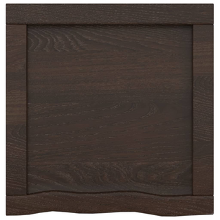 Bathroom Countertop Dark Brown 40x40x(2-4) cm Treated Solid Wood - Giant Lobelia