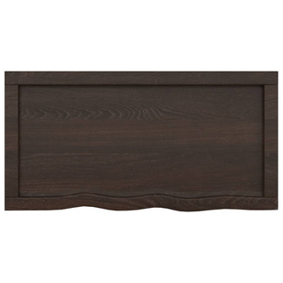 Bathroom Countertop Dark Brown 80x40x(2-6) cm Treated Solid Wood - Giant Lobelia