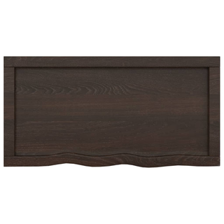 Bathroom Countertop Dark Brown 80x40x(2-4) cm Treated Solid Wood - Giant Lobelia